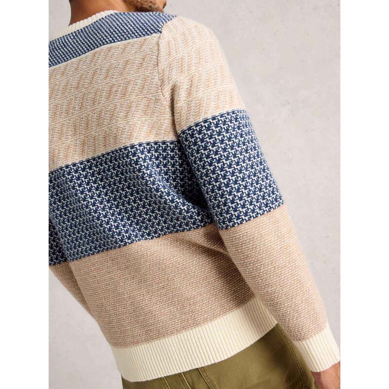 White Stuff Fairisle Multi Crew Neck Jersey image number 1
